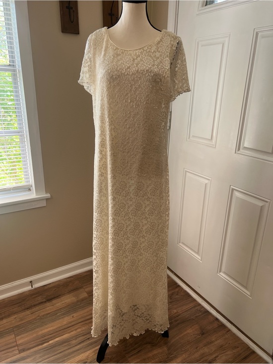 Ronni Nicole Dresses & Skirts - Ronni Nicole by Ouida Ivory Floral Lace Maxi Dress Size 18 Formal